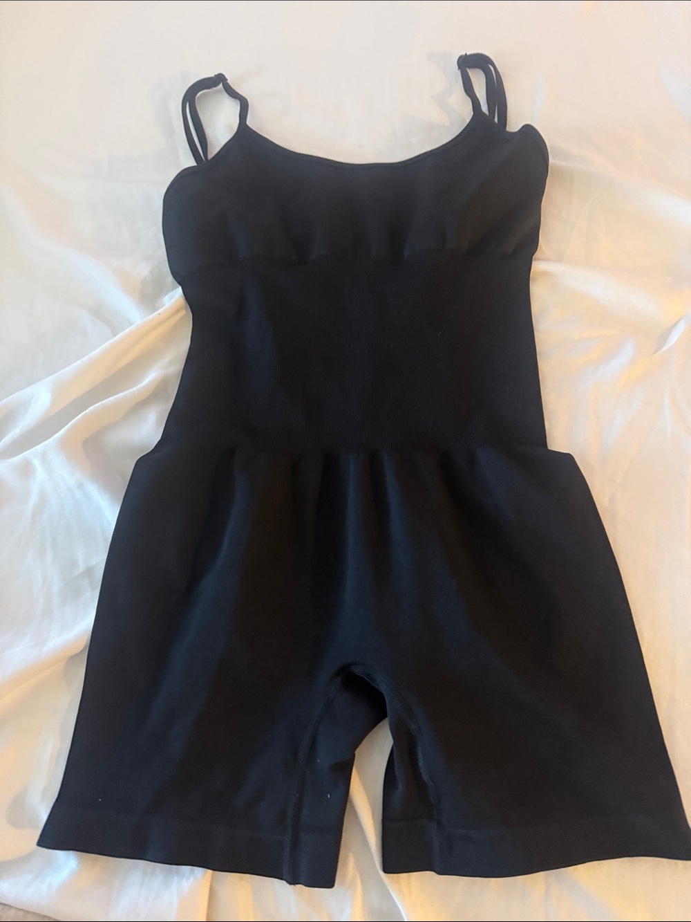 Girls Black Stretch One-Piece Bodysuit